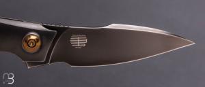   Couteau " Krait Snake WE24084-3 " WE KNIFE - Polished Gray Titanium et M390