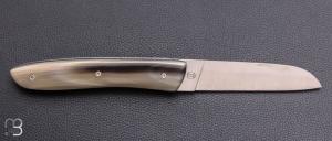  Couteau " L08 " par Atelier Perceval - Corne de zébu et 19c27