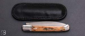     Couteau " Laguiole droit " par Erwan Aubriet - Ivoire de mammouth et RWL34
