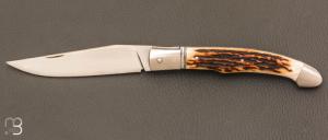   Couteau " Laguiole " par Grégory Picard - Bois de cerf et S45VN