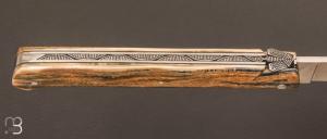 Couteau " Laguiole droit " 13 cm par Laguiole en Aubrac  - Ivoire de mammouth