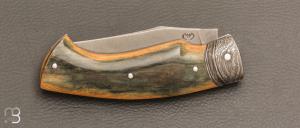  Couteau " Le 45 " Cran forcé par Mickaël Moing - Mammouth / Damas et XC100