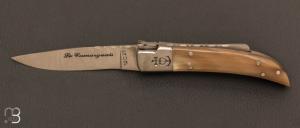 Couteau " Le Camarguais n°10  " Trident forgé et pointe de corne