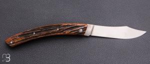   Couteau Le Thiers 11CM par Cognet -  Os cerfé et 14c28N