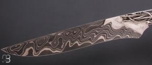   Couteau "Liane d'acier" fixe par Willy Foulboeuf - La Forge du Monstre - Full inox