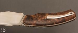   Couteau " Liner Lock " custom par David Lespect - Noyer et RWL34