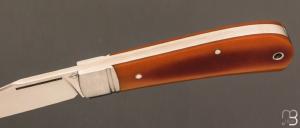   Couteau " Little Bad " custom - Vintage Micarta et RWL34 par Franck Souville