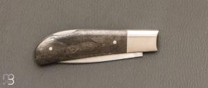    Couteau " Lock-Back Proto " par Honoré Vilain - Fatcarbon et lame en acier W2