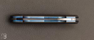   Couteau " Lock-Back " custom par Romain Lopez - Zirconium et lame en RWL-34