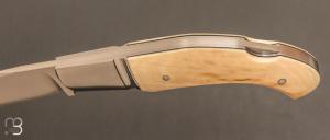   Couteau  " Lock-Back  " par Honoré Vilain - Ivoire de mammouth et RWL34