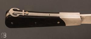  Couteau  " London 11 cm Palanquille arrière " par Fontenille-Pataud - Ebène