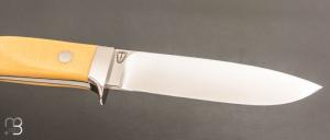   Couteau " Loveless 5'' Drop Point " par Shaun Bruwer - Micarta Westinghouse et N690