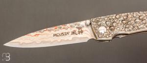  Couteau MC114D par Mcusta - Rainbow damascus - Pièce Unique
