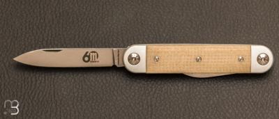 Couteau Sessantesimo 2 pices micarta blanc 195.MCW par Maserin