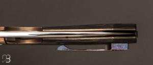    Couteau  "  Maximus " custom par Thierry Savidan - Titane et carbone marble