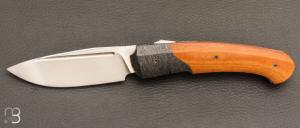    Couteau " Merops S-Lock "  par Olivier Lamy - Skua Coutellerie - Micarta et lame en RWL34