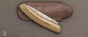  Couteau  "  Thiers  " custom de Julien Baillon - Micarta damas