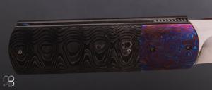   Couteau " Minimun " custom par Alain André - Fibre de carbone et timascus