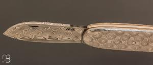  Couteau " Navette " full damas de Robert Beillonnet