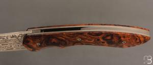  Couteau " New Harfang " custom par Nicolas Kowal - Bois de fer et Damasteel® "Bifrost"