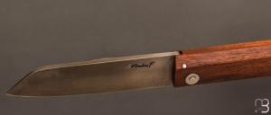 Couteau de poche L'Okto en noyer par Frédéric Maschio