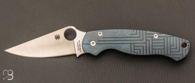   Couteau " Para 2  " Spyderco- Titane et lame en CPM Rex 45