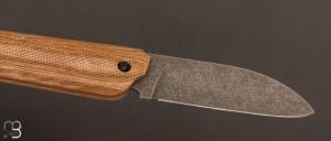   Couteau " Phriction  " de Stéphane Bourrel - Micarta & 14c28N