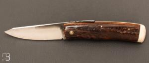 Couteau de poche Piémontais Bois de cerf teinté de Richard Ciachera