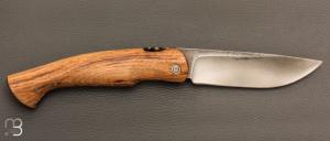 Couteau de poche Piémontais par Mickael Moing - Chêne et 100c6