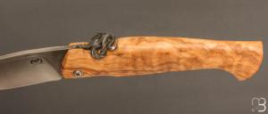 Couteau de poche Piémontais par Mickael Moing - Olivier et 100c6