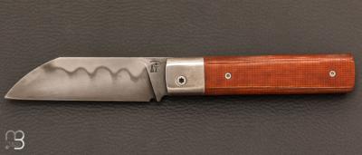 Couteau " Le Pointu " de Garaboux Jean Philippe - Les couteaux de Pi - Micarta et lame en XC100