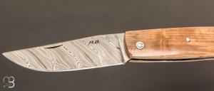   Couteau  " Prototype du Petit Savoyard " de Robert Beillonnet - Ivoire de mammouth et Damas