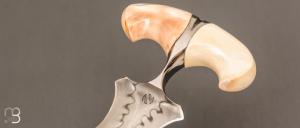  Couteau " Push Dagger " custom de Samuel Lurquin - Ivoire de phacochère