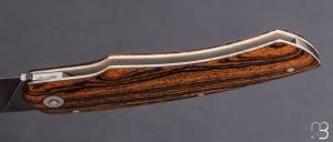    Couteau " Quetsche à friction " par Louis Contat - Bocote et acier XC100