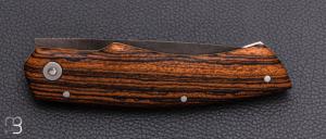    Couteau " Quetsche à friction " par Louis Contat - Bocote et acier XC100