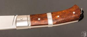   Couteau  " Rumilly " par Philippe Lemonnier - Loupe de bois de fer d'Arizona et lame en RWL34 