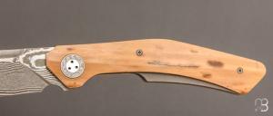   Couteau " S11 M2 " front flipper par Bouvier Knives - Bertrand Maxime - Ivoire de mammouth