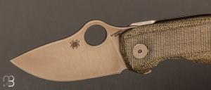   Couteau de poche SPYDERCO Spynano Flash Batch titane/micarta