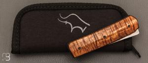   Couteau " Sanjo " custom par Guy Poggetti - Koa et lame en C130