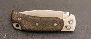   Couteau " Savane " par Éric Parmentier - Micarta et RWL34