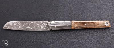  Couteau de poche " Seurre à palanquille " par Ewen Maillard - Ivoire de mammouth et RWL34