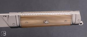  Couteau de poche " Sgian Dubh " par Ewen Maillard - Corne blonde et RWL34