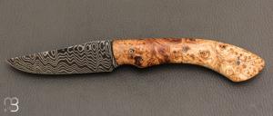   Couteau "Sionvillois" Pimontais de Sylvain Petit - Les Couteaux du Mitou - Loupe de marronnier