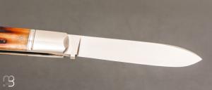    Couteau " Slim Barlow " de Ken Steigerwalt - Amber Stag et RWL-34