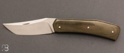   Couteau " Slipjoint " custom par Guy Poggetti - Micarta et 14c28n