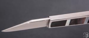   Couteau " Slipjoint " par Nicolas Couderc - Nacre et lame en RWL34