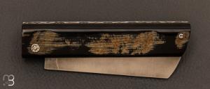 Couteau " Snard " par Tom Fleury - Croûte de buffle