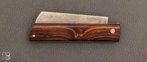 Couteau " Snard  " par Tom Fleury - bois de fer et Suminagashi