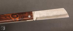 Couteau " Snard  " par Tom Fleury - bois de fer et Suminagashi