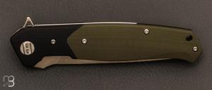 Couteau  "  Swordfish " liner-lock G10 noir/vert par Bestech Knives - BG03A